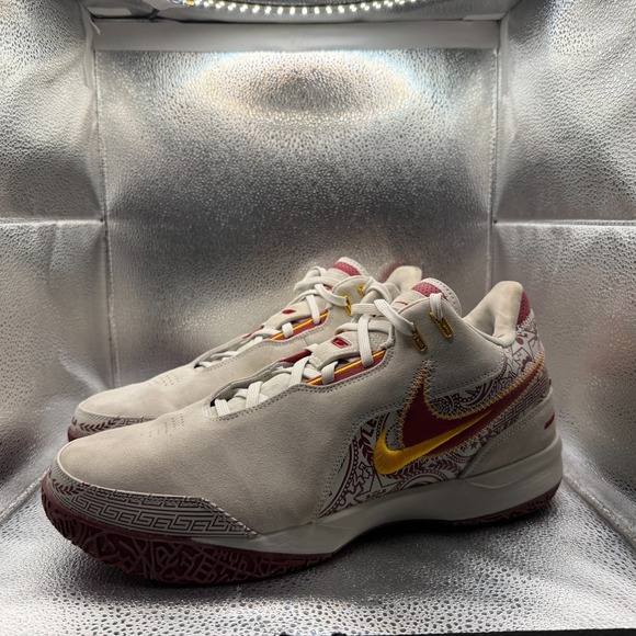 Size 14 Nike Zoom Lebron NXXT Gen‎ AMPD Cavaliers Bone Mens Sneaker FZ7890-001 main image 10
